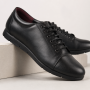 Pantofi dama, casual, din piele naturala box, negri, - P502NBOX